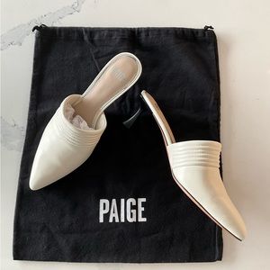 ⭐️NEW💎 PAIGE POPPY TRAPUNTO MULES in BONE size 7.5